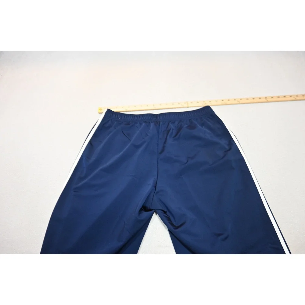Adidas Track Sweat Pants Mens XL Navy Blue White 3-Stripe Athletic Excellent